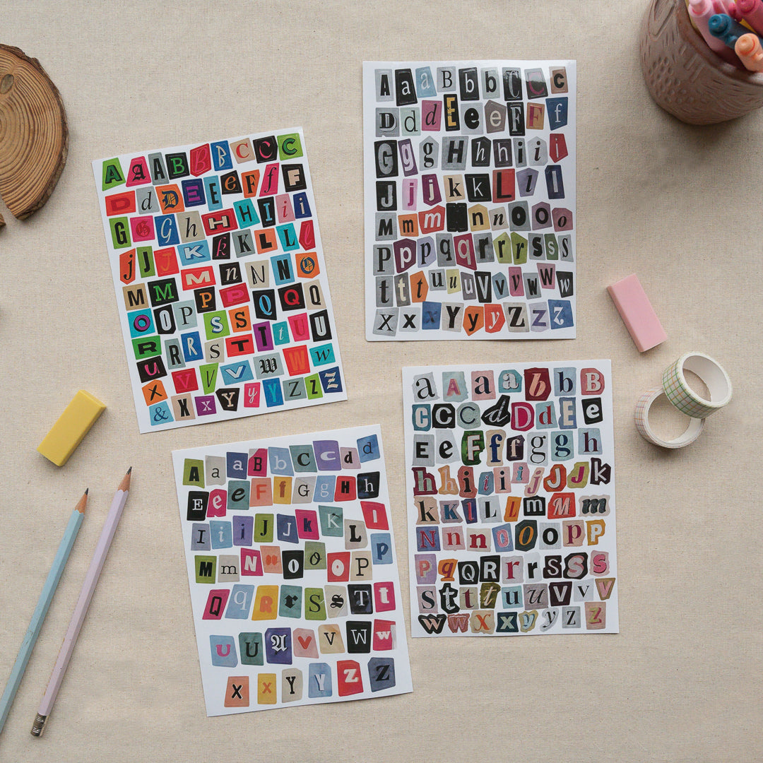 Letras adhesivas vintage