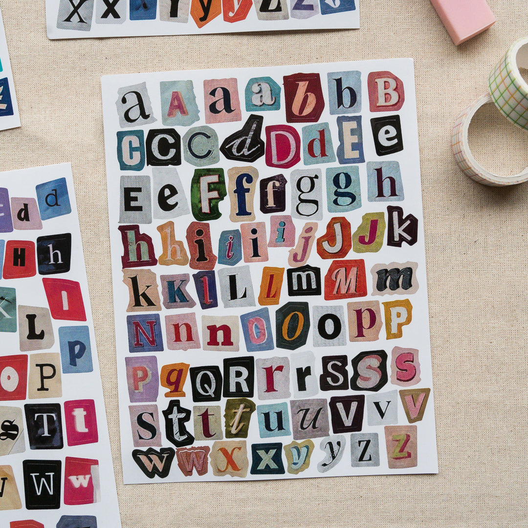 Letras adhesivas vintage