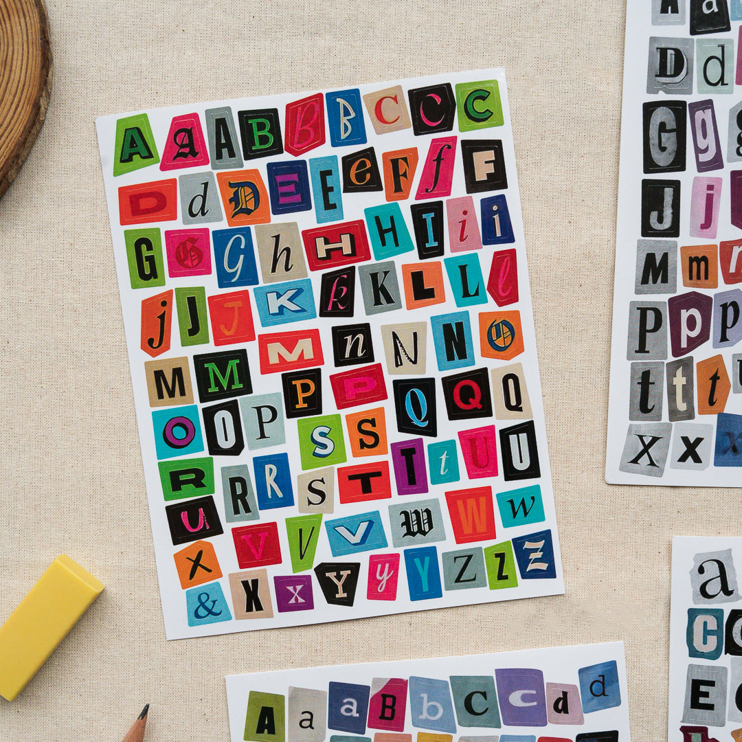 Letras adhesivas vintage