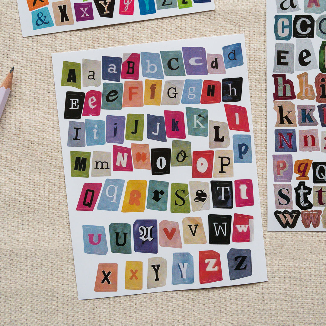 Letras adhesivas vintage