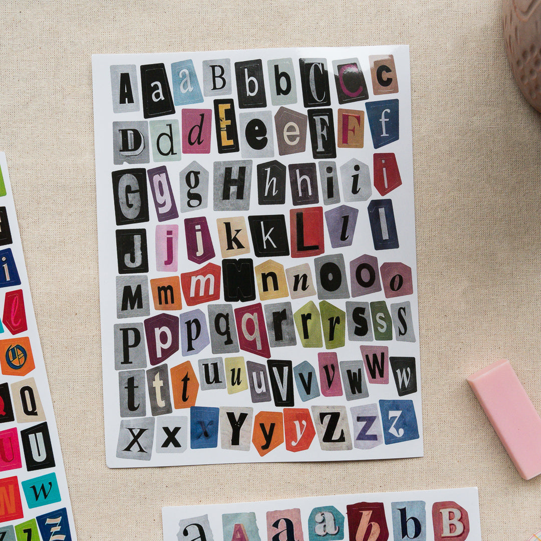 Letras adhesivas vintage
