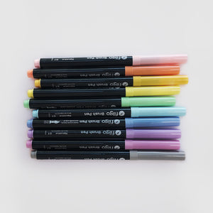 Marcadores pincel colores pastel - x10