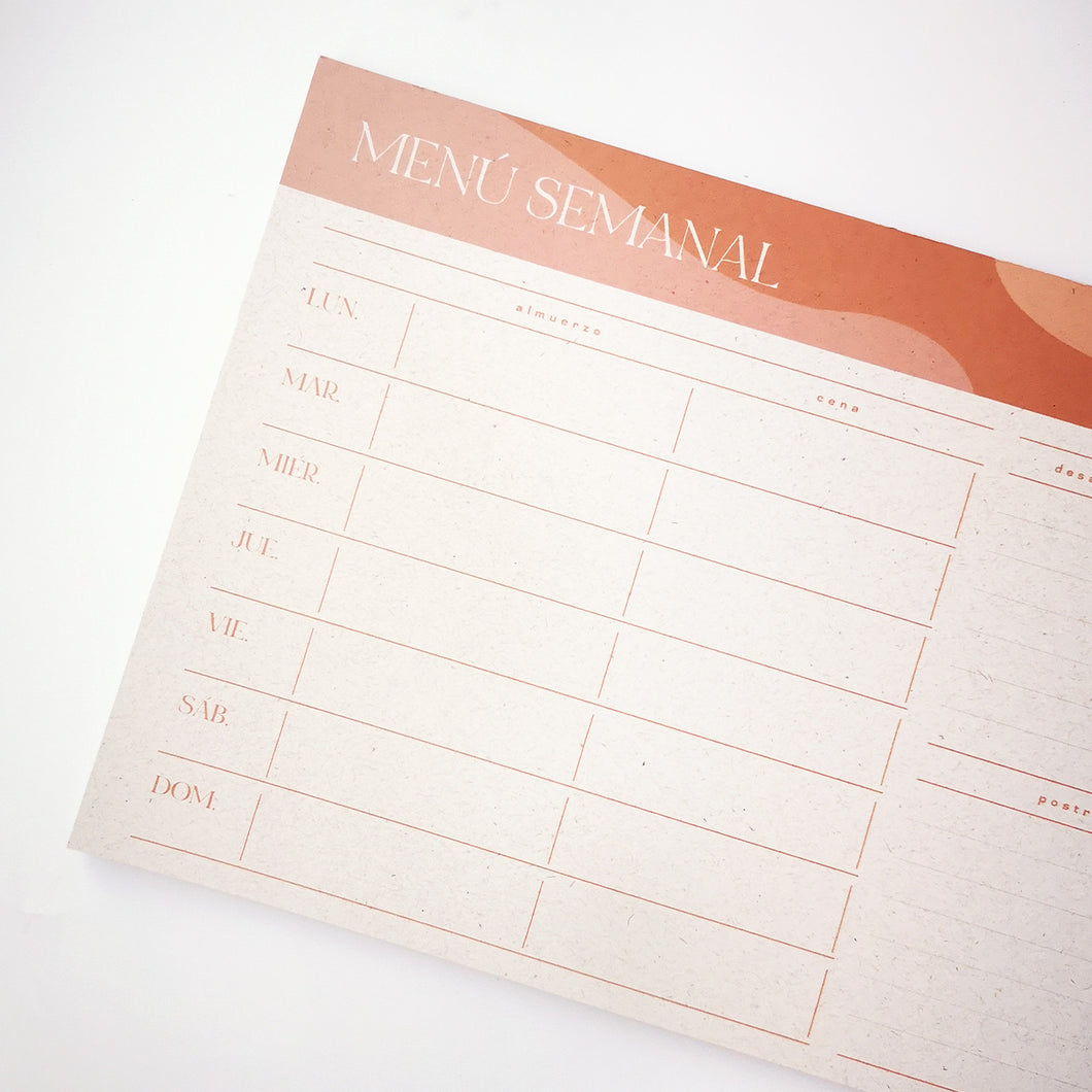 Planner menú semanal